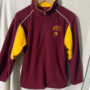 Maroon and Yellow half zip